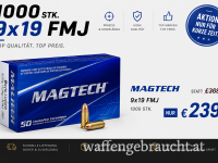  Magtech 9mm Luger FMJ 124grs. 1000 Schuss * statt 358.- € * Sie sparen 119.- €