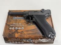 Umarex Legends Pistole P08 - 4,5 mm Stahl BB Co2-Pistole in Metallausführung mit Blowback