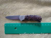PUMA 4-Star Mini 740 STAINLESS Backlock Klappmesser Stag Hirschhorngriff vermutl. zweites Halbjahr 1989 inkl. Postversand