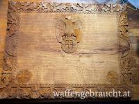 Jagdliches Ehrenschild aus Eiche 19. Jhdt