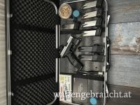 HS-9 SUB-COMPACT , 9mm Pistole mit sehr viel Zubehör. Olight, red Dot Visier