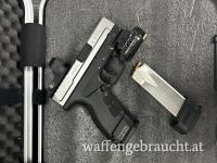 HS-9 SUB-COMPACT, 9mm Pistole mit Olight, red Dot Visier und Koffer. 