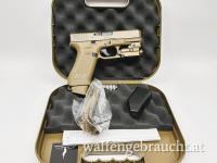 Glock 19x  Coyote 9 x 19 mit O-Light Laser/Licht | TOP Zustand - wie neu !