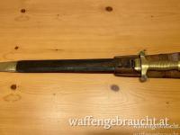Schweizer Faschinenmesser für Pioniere Modell 1842/52 mit Lederscheide der Waffenfabrik Neuhausen