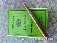 9 Stk. (und eine Hülse) 8x75 RS DWM14,26 Gramm