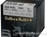 Sellier & Bellot .308 Win. Vollmatel 9,5g/147grs.