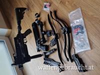 Steambow AR-6 Stinger II Komplett Set Tactical Repetierarmbrust 6-Schuss Magazin, Umbausatz auf Compact&Survial & Zubehör 