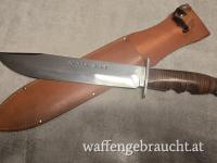 Vintage Solingen Bowie-Messer – „Original Bowie“ – Ledergriff & Lederscheide – Top Zustand!