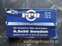 PPU im Kaliber 6,5x55 SE SP BT mit 9,0g/139gr