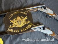 Kalezky Seitenschloß-Doppelflinten-Pärchen, Kal 12/70 , , J. Kalezky's Witwe - Wien,