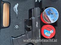 Walther Nighthawk CO2 - Luftdruckpistole (Kal. 4,5mm Diabolo) mit diversem Zubehör. Preis VHB