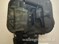 Glock 43X inkl. Black Trident Raven Holster und Black Trident Magazinholster