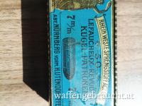 Original Lefaucheux 7mm Revolver Kugeln -Patronen von 1894 Metall Schachtel 