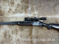MERKEL Bockbüchsflinte mit Ejektor 7x57 R - 12/70 mit Suhler Montage und Kahles Helia 6x42