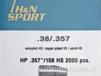H&N HP HS GESCHOSSE 38/357 158GRS 900 STK