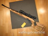 STEYR Jagdmatch SL, Cal. .222 , Schichtholzschaft, Leupold Vari X 8,5-25, Schwenkmontage