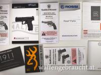 9 verschiedene bedienungsanleitungen waffen
