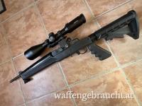 Ruger Mini 14 .223 Rem / Mini-14 = gasbetrieben + short-stroke piston + Drehverschluss incl Optic  und AR15 Schubschaft 