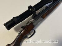 Drilling, Sauer & Sohn, 7x65R, 16/70, mit Einstecklauf .22 Mag.