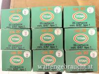 Cal.20 Schrotpatronen TITAN tipo 1 mm.8/67, tipo 3 und tipo 5