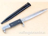Parade Bajonett (kurz)  f. MAUSER K98 von E. Pack & Söhne Solingen II. WK - SELTEN