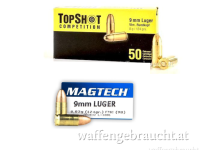 Eröffnungsangebote !! 9mm Luger 124gr FMJ 1000 Schuss, Magtech oder Topshot !! verlängert bis 17.10.2026