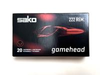Sako .222Rem SP Gamehead 55grs 20Stk