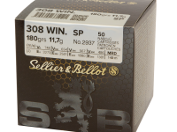 Sellier & Bellot Büchsenmunition .308 Win. 11,7g Soft Point Schüttpackung mit 50 Stück 